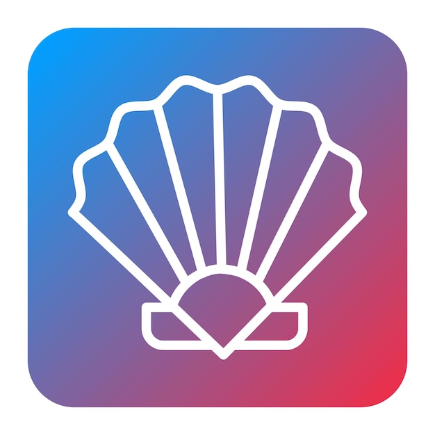 Shell icon vector image Can be used for 3d Printing