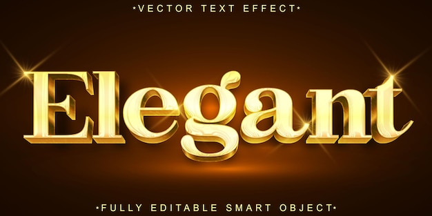 Shiny Elegant Vector Editable Text Effect Template