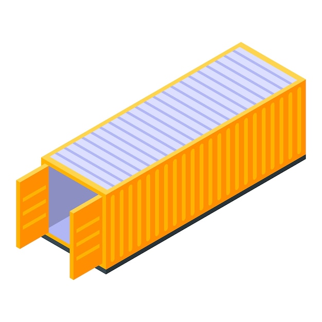 ship cargo container icon isometric of ship cargo container vector icon for web design isolated on white background