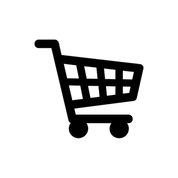 Shopping Cart Icon Black and White