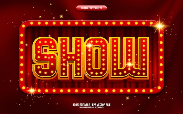 Show 3D editable text effect