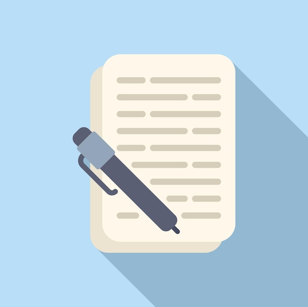 sign new document icon flat vector law disclaimer