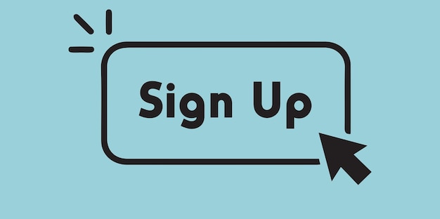 Sign up icon. signup square box on transparent background