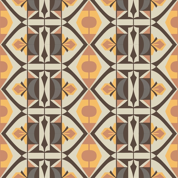 Silhouette of an ethnic pattern with repeating shapes