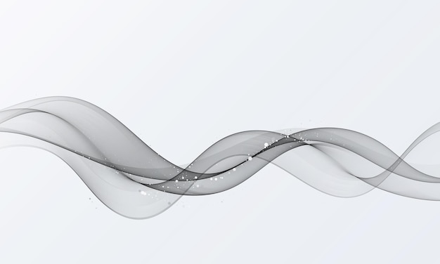 Silver wave abstract wave lines Smooth waves border background Wave gray flow wave