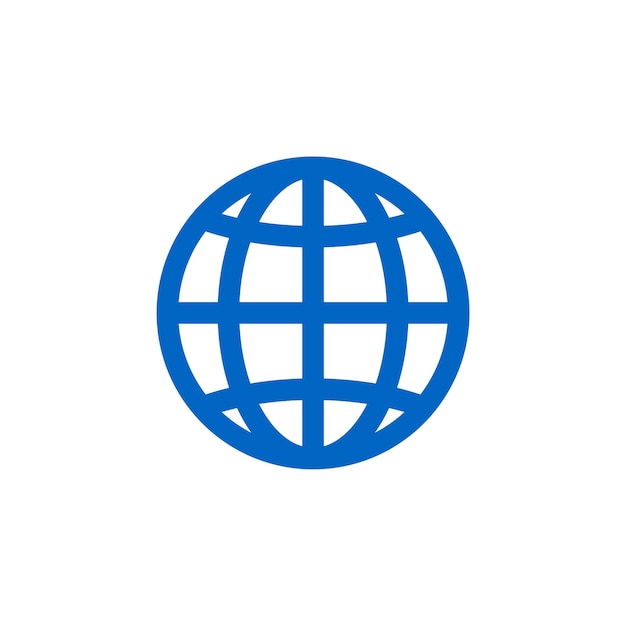 Simple Blue Globe Logo Template Illustration Design Vector EPS 10