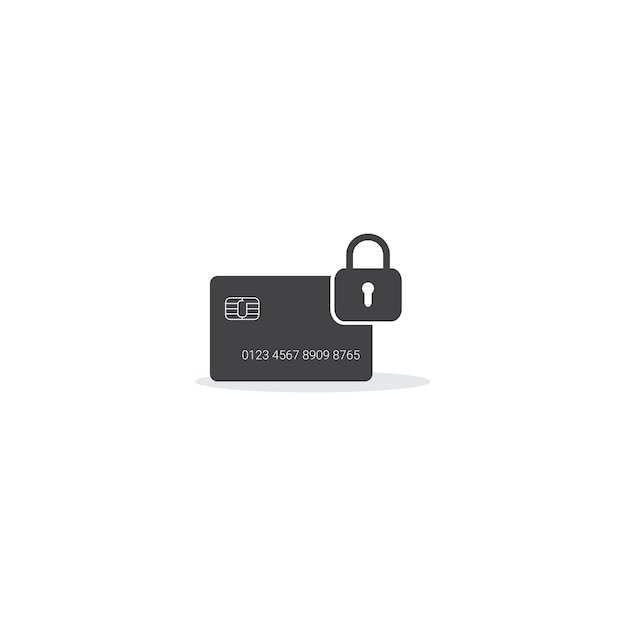 simple flat design vector locked card