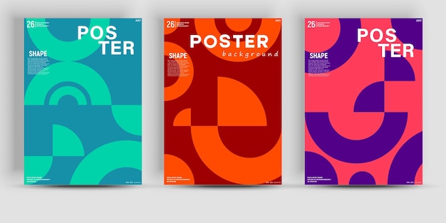 Simple geometric covers set Minimalist vector templates Useful for poster art front page design decorative prints