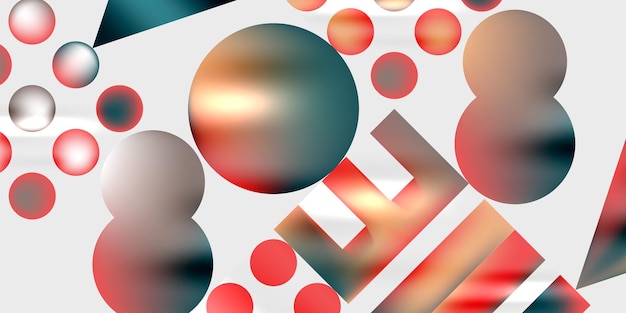 Simple shapes circles triangles rectangles abstract background Vector Illustration For Wallpaper Banner Background Card Book Illustration landing page