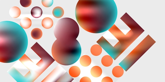 Simple shapes circles triangles rectangles abstract background Vector Illustration For Wallpaper Banner Background Card Book Illustration landing page