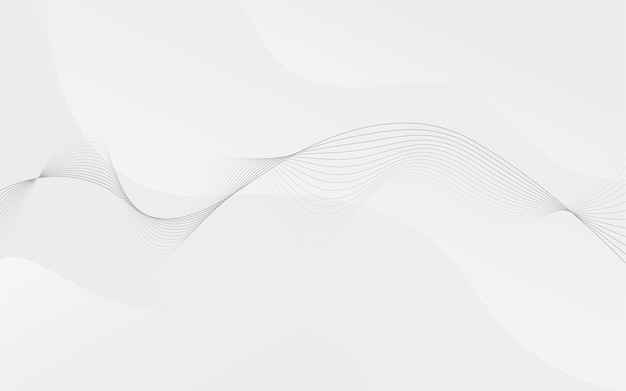 Simple wavy flow line on white fluid background