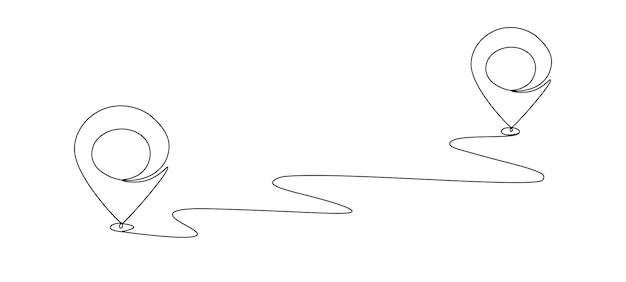single line line map symbol location point for business pin location geosign of a editable line