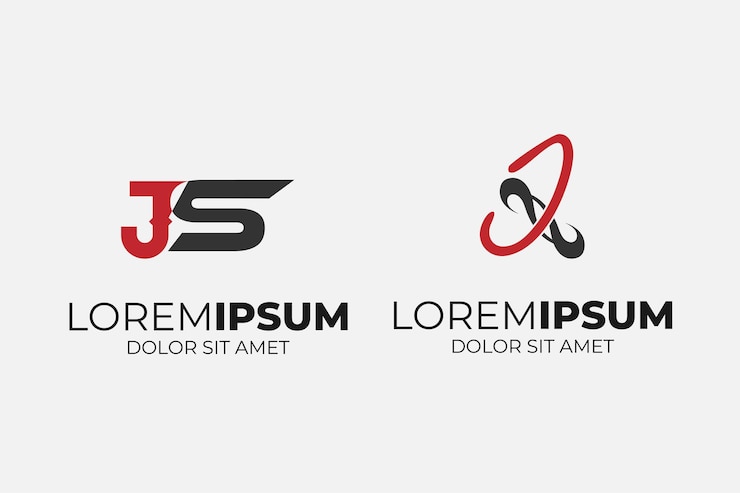 Vektor sj or js letter modern logo design vector icon template