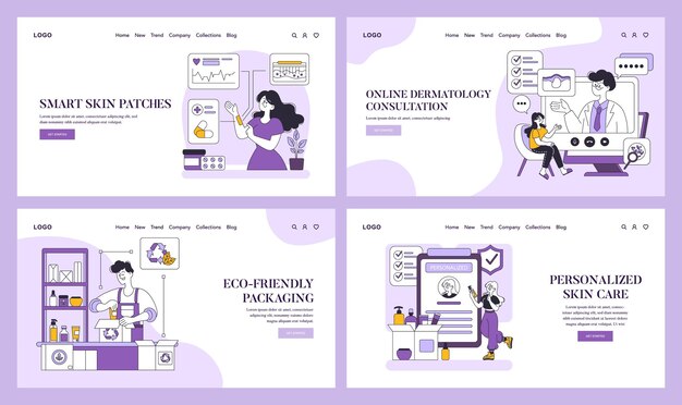 Skincare innovation set advances in smart skin patches online dermatology ecofriendly packaging and