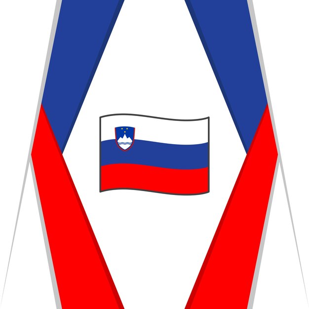 Slovenia Flagg Abstrakt Bakgrunnsdesign Mal Slovenia Uavhengighetsdag Banner Sosiale Medier Innlegg Slovenia Design