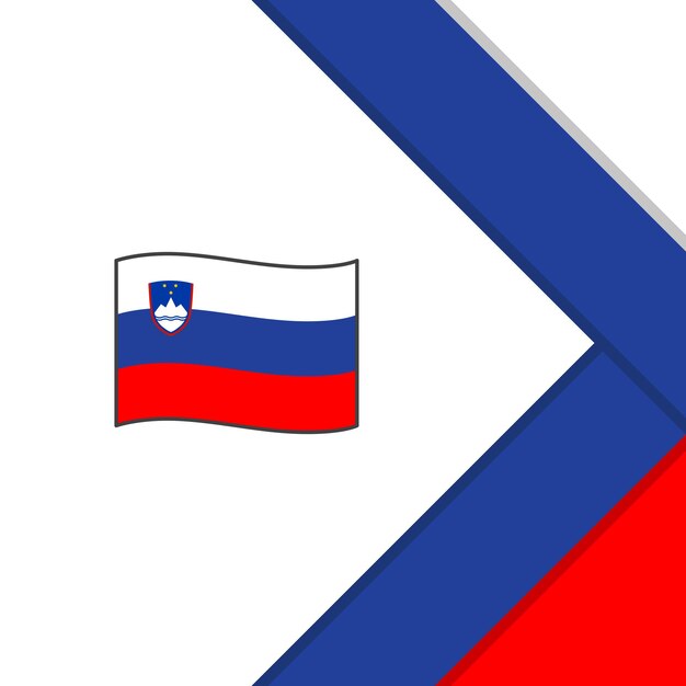Slovenia Flagg Abstrakt Bakgrunnsdesign Mal Slovenia Uavhengighetsdag Banner Sosiale Medier Innlegg Slovenia Mal