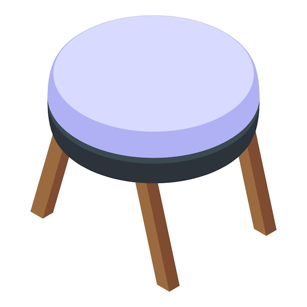 Small round table icon Isometric of Small round table vector icon for web design isolated on white background