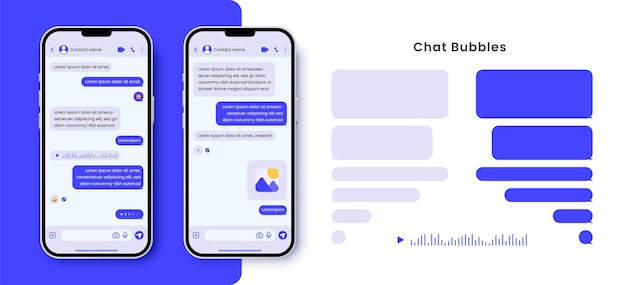 Smart Phone social media chat bubbles template