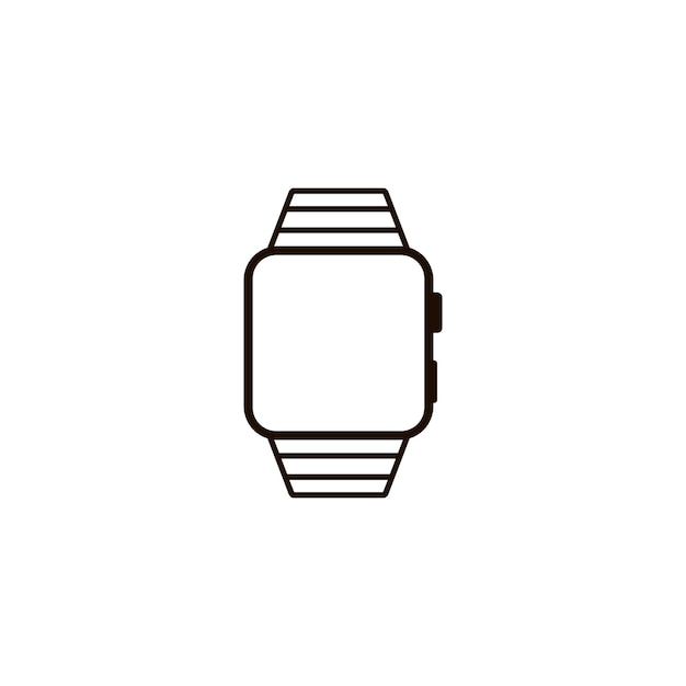 Smart watch icon isolated on white background Vector Illustration