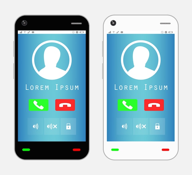 smartphone with calling interface