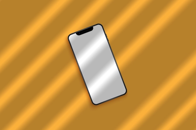 Smarttelefon med blank hvit skjerm