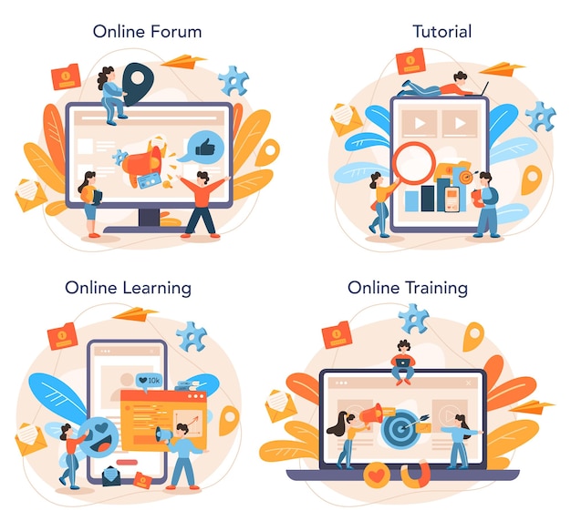 SMM specialist online service or platform set