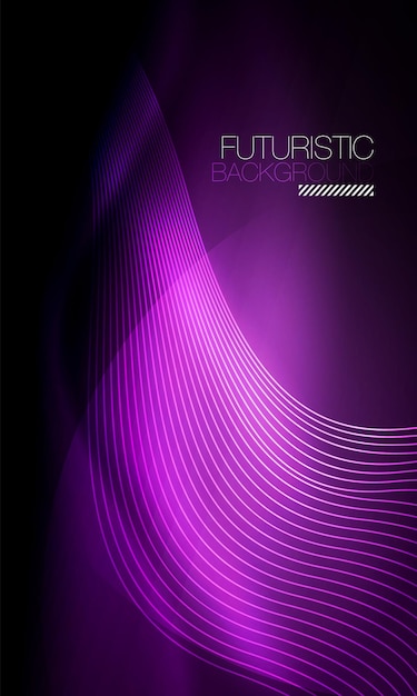 Smooth smoke particle wave big data techno background with glowing flowing elements hitech concept