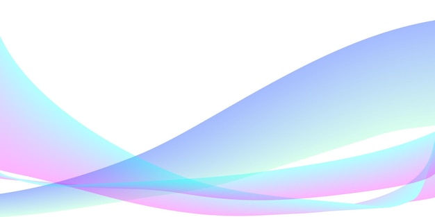 smooth wavy gradient intersecting lines on a white background with space for text vector background