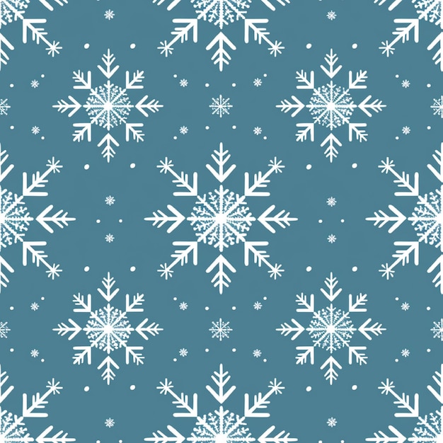 Snowflake seamless pattern background vector winter motif graphic with EPS file