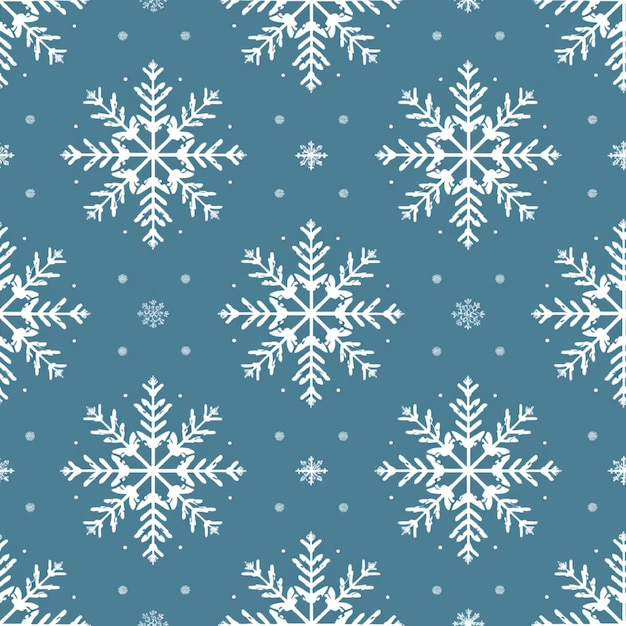 Snowflake seamless pattern background vector winter motif graphic with EPS file