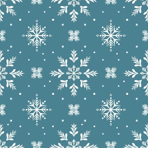 Snowflake seamless pattern background vector winter motif graphic with EPS file