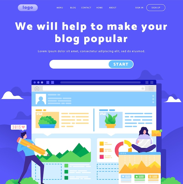 social and digital marketing online dashboard traffic charts vector web site design template landing page website concept illustration