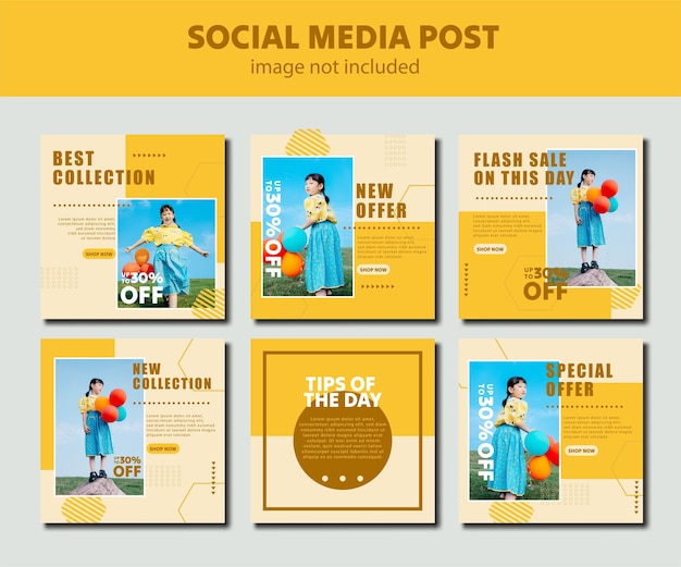 Social media template banner fashion sale promotion post template