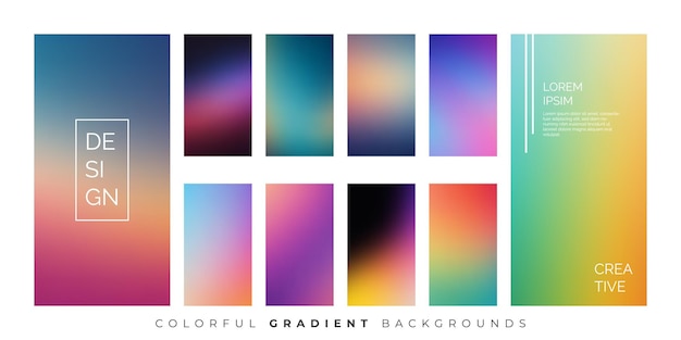 soft color gradients for mobile app design vector eps file