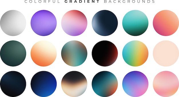 soft pastel fade set for app platforms vector design