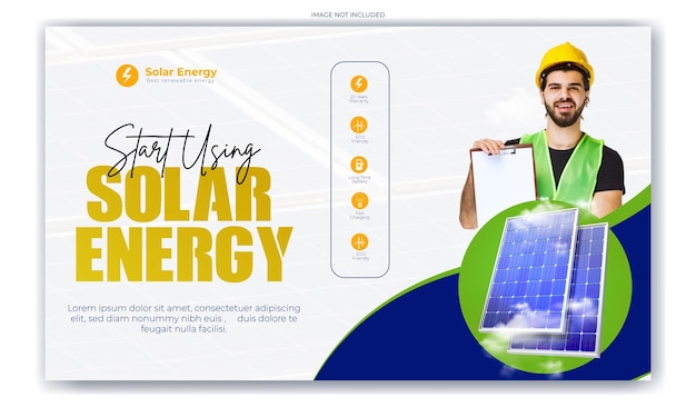 Solar Energy Sale Web Banner Template Design