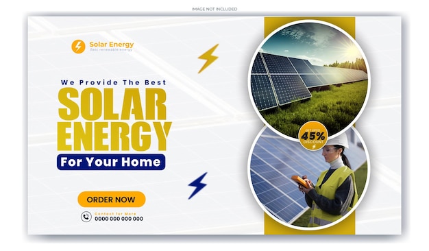 Solar Energy Sale Web Banner Template Design