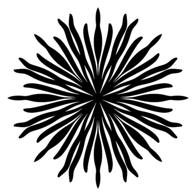 Søt mandala. Ornamentalsk, rund blomstret doodle isolert på hvit bakgrunn.