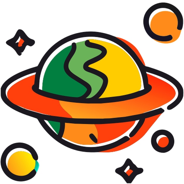 space background icon doodle offset fill