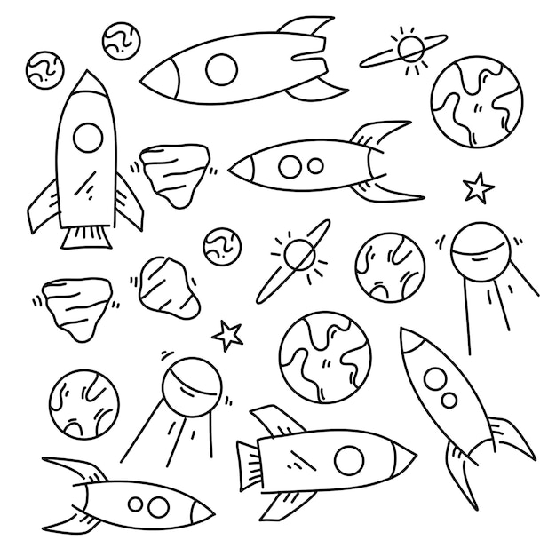 space set with line style bundle set vector