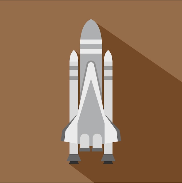 Space shuttle icon Flat illustration of space shuttle vector icon for web