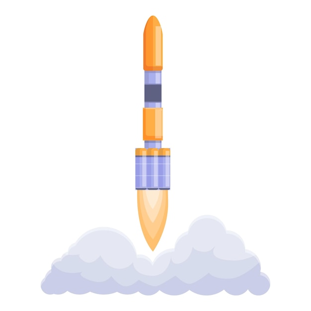 Spacecraft future launch icon Cartoon of Spacecraft future launch vector icon for web design isolated on white background