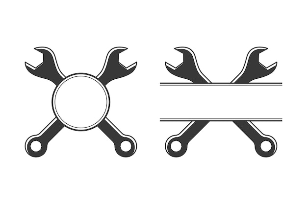 Spanner Monogram Vector Spanner Monogram Hardware Monogram Vector Automation Technology