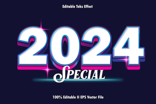 Special 2024 Editable Text Effect 3d Emboss Gradient Style