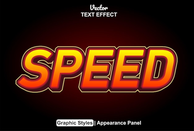 speed tekst effekt med grafisk stil og redigerbar.
