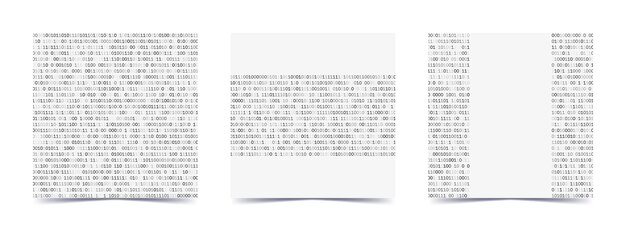 Square banner templates with binary code strings
