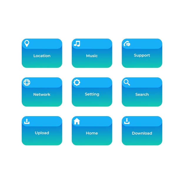 square icon and name with gradient color part 2