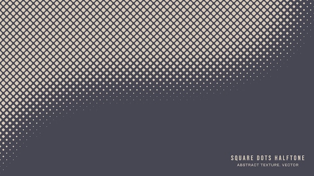 Square rounded dots half tone pattern smooth curved border vector abstraction