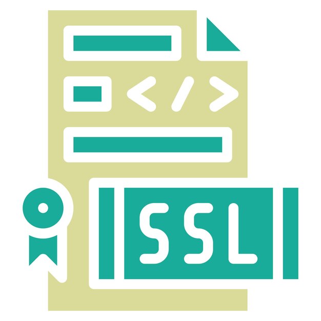 SSL File vector icon illustration of Coding and Development iconset
