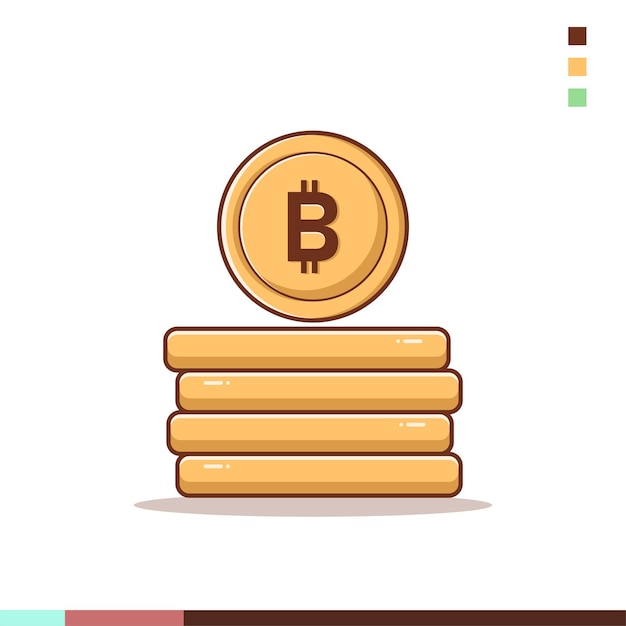 stablet bitcoin mynter illustrasjon